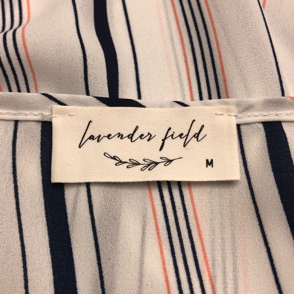 Lavender Fields Striped Bell Sleeve Blouse - Picture 6 of 7